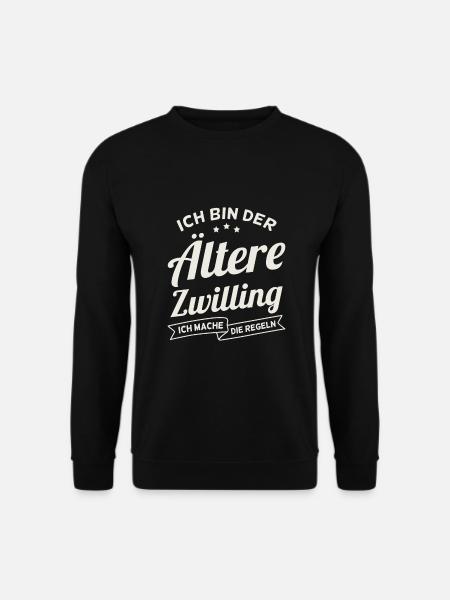 Zwillingsgeschwister Zwillingskinder Zwillinge - Unisex Pullover - Schwarz