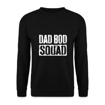 Herren Dad Bod Squad | Vatertag - Unisex Pullover - Schwarz - Vorne - Alina (178cm) & Michal (187cm)