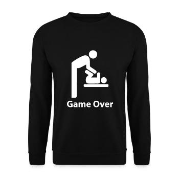 Game Over - Expectant Dads To Be Father's Day - Unisex Sweatshirt - black - Front - Alina (178cm) & Michal (187cm)