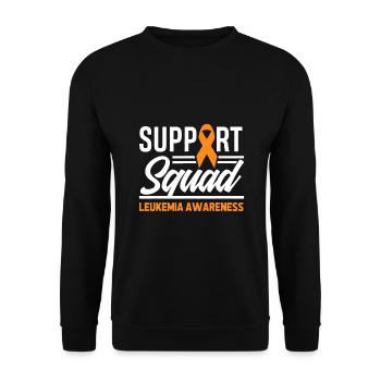Leukemia Warrior Support Squad Leukemia Cancer - Unisex Sweatshirt - black - Front - Alina (178cm) & Michal (187cm)