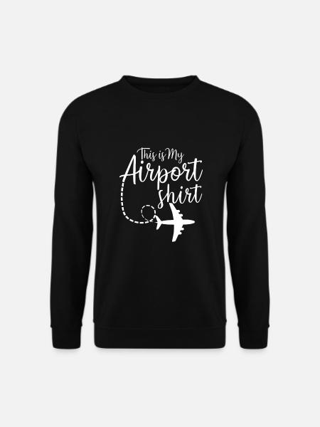 Dies ist mein Flughafenflugzeug-Modus, der reist - Unisex Pullover - Schwarz