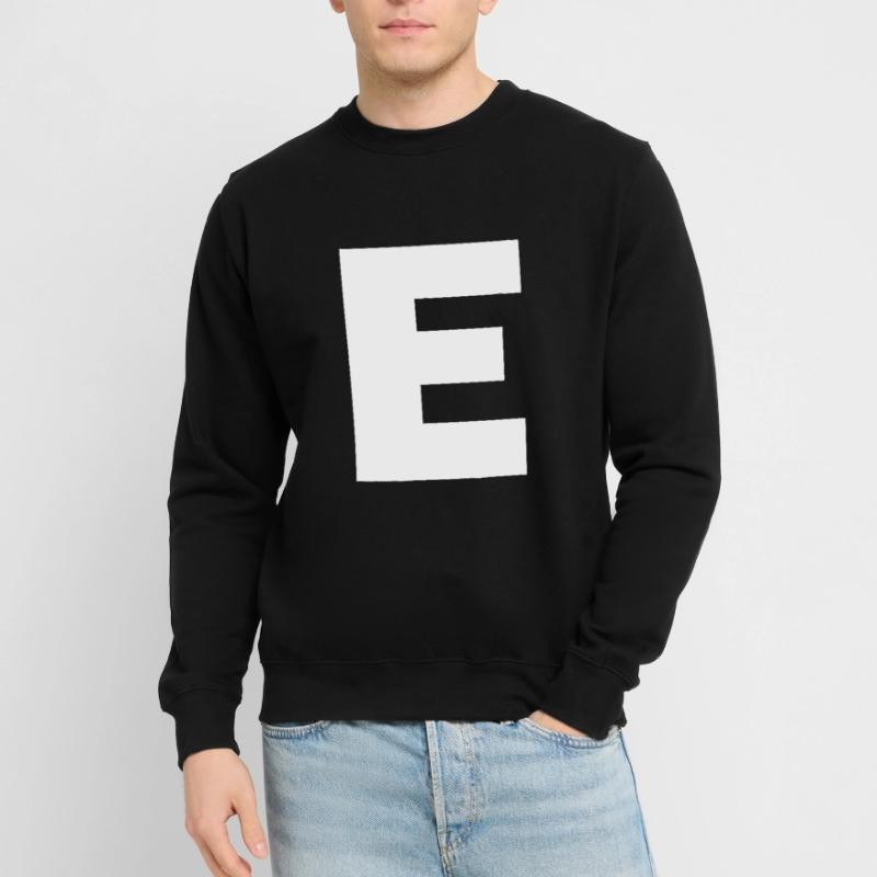Buchstabe E Großbuchstaben Alphabet Monogramm Initiale Unisex Pullover