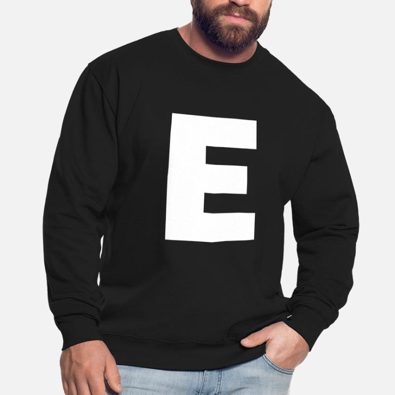 Buchstabe E Großbuchstaben Alphabet Monogramm Initiale Unisex Pullover