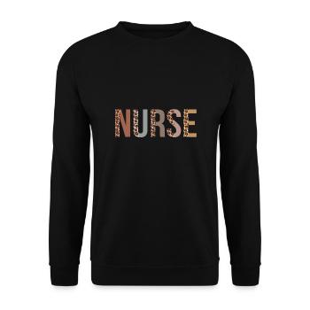 Leopard Nurse Day Appreciation Nurse Week - Unisex Pullover - Schwarz - Vorne - Alina (178cm) & Michal (187cm)