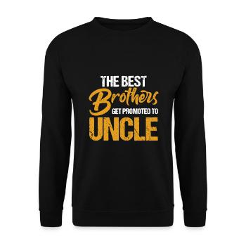 Zum ersten Mal Onkel Beste Brüder Werden Beförderung - Unisex Pullover - Schwarz - Vorne - Alina (178cm) & Michal (187cm)