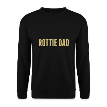 Rottie Dad Rottweiler Dog Vintage Retro Sunset - Sweat-shirt Unisexe - noir - Devant - Alina (178cm) & Michal (187cm)