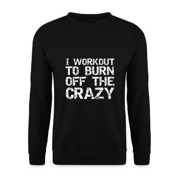 Je m’entraîne pour brûler l’entraînement drôle fou - Sweat-shirt Unisexe - noir - Devant - Alina (178cm) & Michal (187cm)