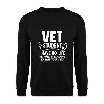 Cool Vet Tech Art Für Männer Frauen Tierarzthelferin - Unisex Pullover - Schwarz - Vorne - Alina (178cm) & Michal (187cm)