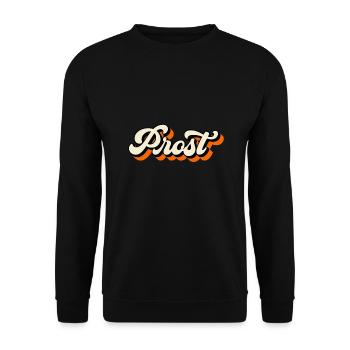 German Vintage Prost - Unisex Sweatshirt - black - Front - Alina (178cm) & Michal (187cm)