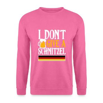 I Don't Give A Schnitzel German Beer Wurst Funny - Unisex Pullover - Pink - Vorne