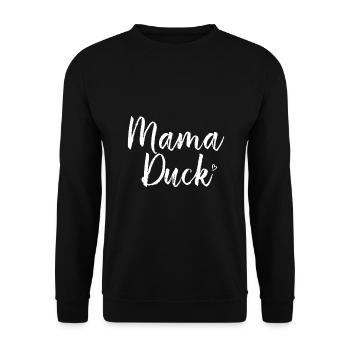 Maman Duck, Canard mignon, Fête des mères - Sweat-shirt Unisexe - noir - Devant - Alina (178cm) & Michal (187cm)