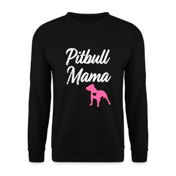 Pitbull Mama Funny womens Pit Bull Mom Pit Bull - Unisex Sweatshirt - black - Front - Alina (178cm) & Michal (187cm)