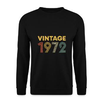 1972 Geschenk zum 51. Geburtstag Männer Frauen 51 Jahre alt - Unisex Pullover - Schwarz - Vorne - Alina (178cm) & Michal (187cm)