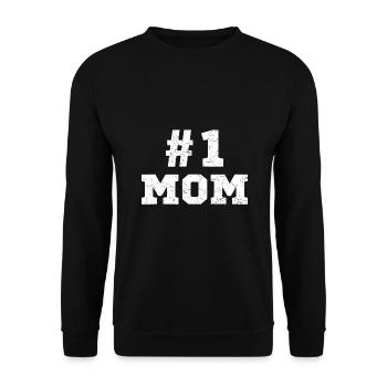 Mama Nummer Eins Mama Mama Mutter - Unisex Pullover - Schwarz - Vorne - Alina (178cm) & Michal (187cm)