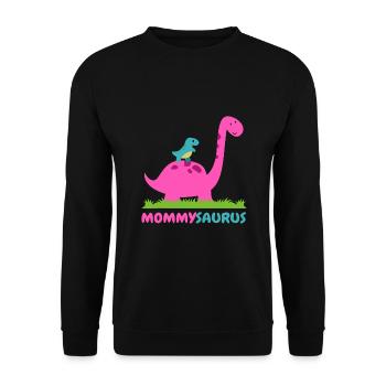 Dinosaur Mommy Mama Saurus Mother's Day - Unisex Sweatshirt - black - Front - Alina (178cm) & Michal (187cm)