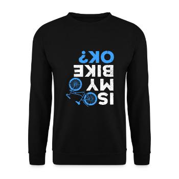 Is My Bike Ok? Cycling for Bike Sports Lovers - Unisex Sweatshirt - black - Front - Alina (178cm) & Michal (187cm)