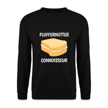 Erdnussbutter-Sandwich Fluffernutter Connaisseur - Unisex Pullover - Schwarz - Vorne - Alina (178cm) & Michal (187cm)