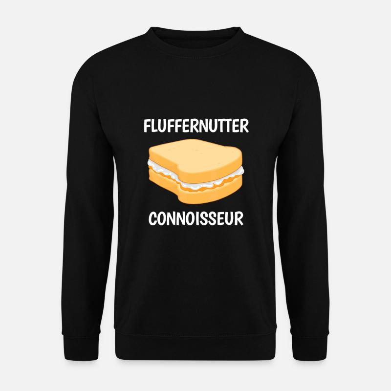 Erdnussbutter-Sandwich Fluffernutter Connaisseur - Unisex Pullover - Schwarz
