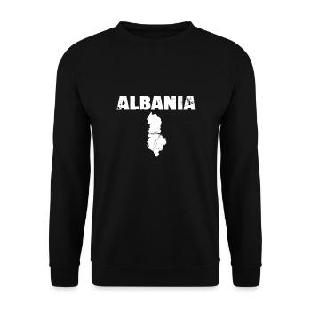 Albanie Carte Albanie Albanie Fierté Albanais - Sweat-shirt Unisexe - noir - Devant - Alina (178cm) & Michal (187cm)