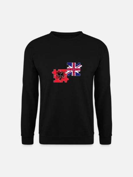 Albania British flag British Albanian - Unisex Sweatshirt - black