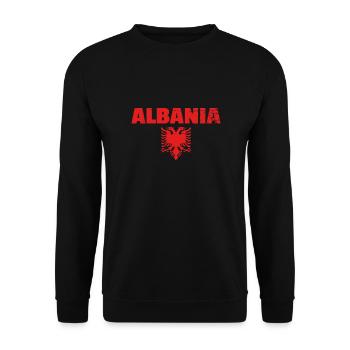 Albanien Albanischer Adler Albania Stolz Albaner - Unisex Pullover - Schwarz - Vorne - Alina (178cm) & Michal (187cm)