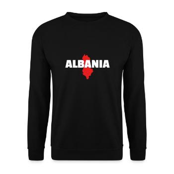 Albanie Carte Albanie Albanie Fierté Albanais - Sweat-shirt Unisexe - noir - Devant - Alina (178cm) & Michal (187cm)
