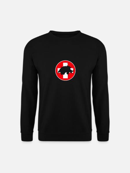 Suisse Carte Drapeau suisse Suisse - Sweat-shirt Unisexe - noir