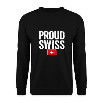 Fier Suisse Suisse Drapeau Suisse Suisse - Sweat-shirt Unisexe - noir - Devant - Alina (178cm) & Michal (187cm)