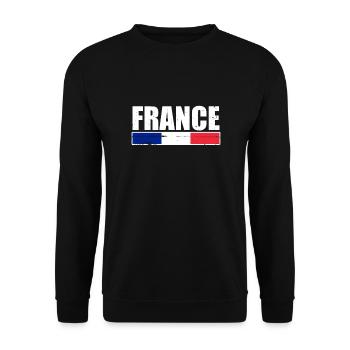 France France French flag French - Unisex Sweatshirt - black - Front - Alina (178cm) & Michal (187cm)