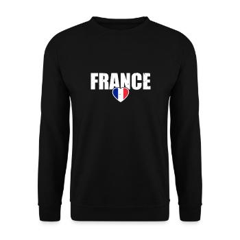 France France French flag French - Unisex Sweatshirt - black - Front - Alina (178cm) & Michal (187cm)