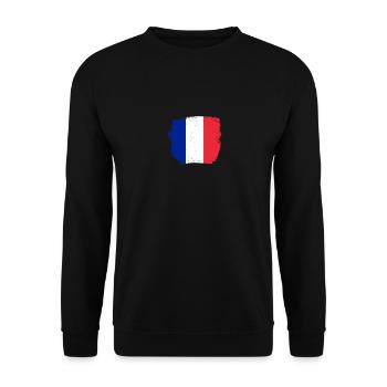 France French flag Proud Frenchman - Unisex Sweatshirt - black - Front - Alina (178cm) & Michal (187cm)