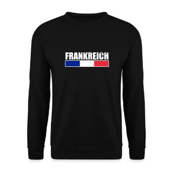 France French flag Proud Frenchman - Unisex Sweatshirt - black - Front - Alina (178cm) & Michal (187cm)
