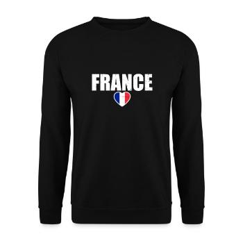 France France French Proud Frenchman - Unisex Sweatshirt - black - Front - Alina (178cm) & Michal (187cm)
