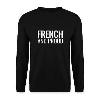 French And Proud France French French - Unisex Sweatshirt - black - Front - Alina (178cm) & Michal (187cm)