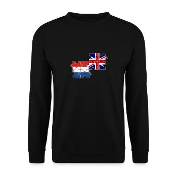 Pays-Bas Drapeau du Royaume-Uni Néerlandais britannique - Sweat-shirt Unisexe - noir - Devant - Alina (178cm) & Michal (187cm)