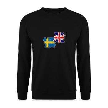 Suède Drapeau du Royaume-Uni Suédois britannique - Sweat-shirt Unisexe - noir - Devant - Alina (178cm) & Michal (187cm)
