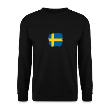 Schweden Schwedische Flagge Stolzer Schwede - Unisex Pullover - Schwarz - Vorne - Alina (178cm) & Michal (187cm)