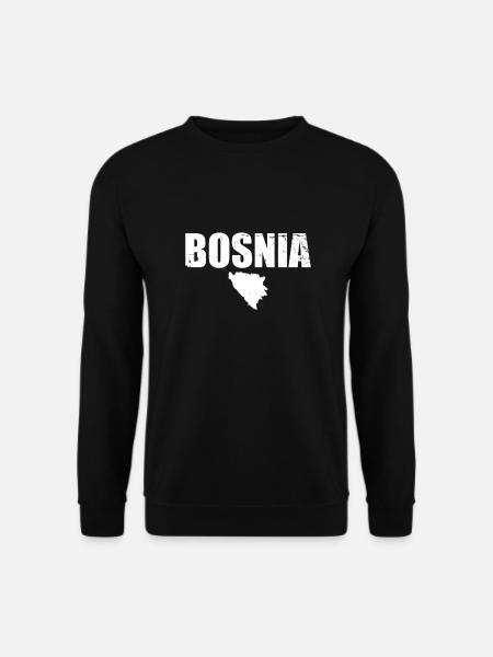 Bosnia Vintage Karte Bosnien Bosnische Bosnier - Unisex Pullover - Schwarz