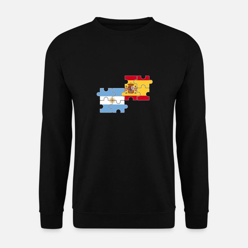 Argentina Spain Flag Argentine - Unisex Sweatshirt - black