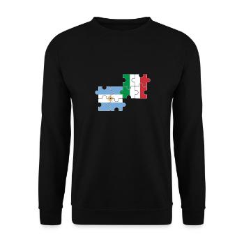 Argentine Italie Drapeau Argentine - Sweat-shirt Unisexe - noir - Devant - Alina (178cm) & Michal (187cm)