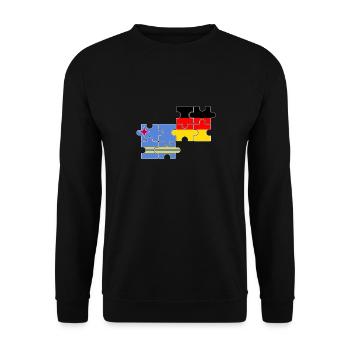 Aruba Germany Flag German Arubans - Unisex Sweatshirt - black - Front - Alina (178cm) & Michal (187cm)