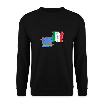 Aruba Italy Flag Aruban - Unisex Sweatshirt - black - Front - Alina (178cm) & Michal (187cm)