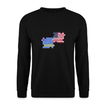 Aruba USA flag American Arubans - Unisex Sweatshirt - black - Front - Alina (178cm) & Michal (187cm)
