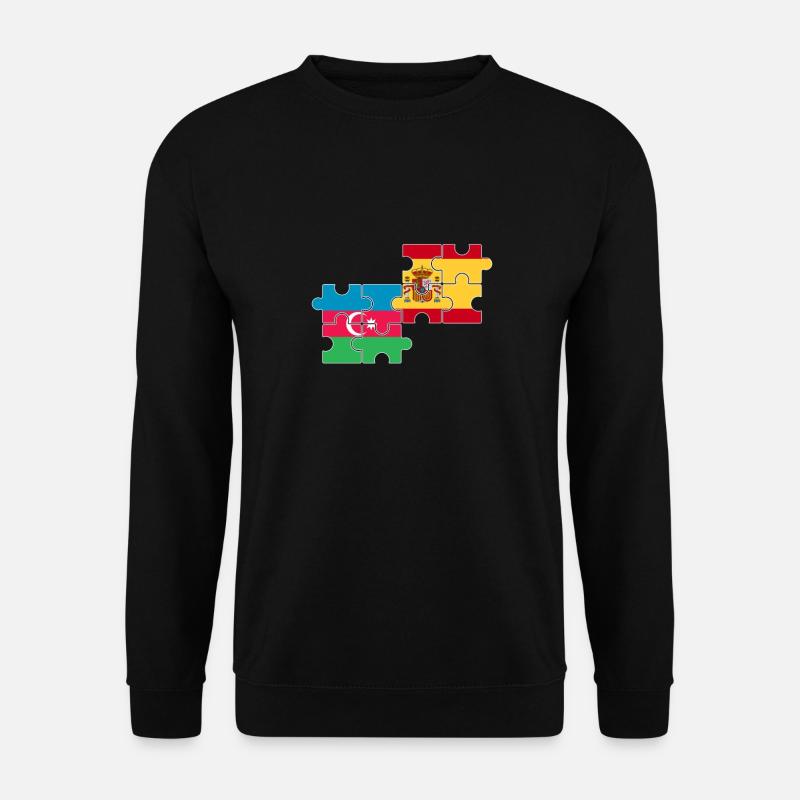 Azerbaïdjan Espagne Drapeau Azerbaïdjanais - Sweat-shirt Unisexe - noir