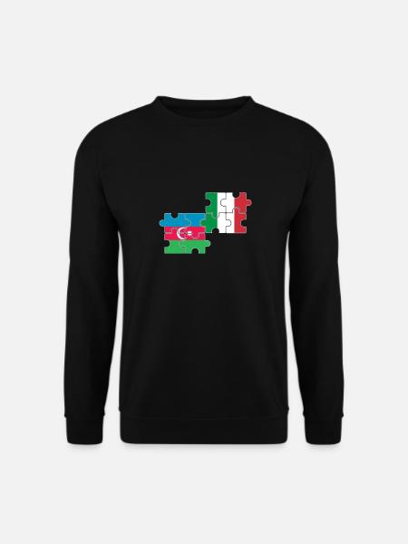 Azerbaijan Italy flag - Unisex Sweatshirt - black