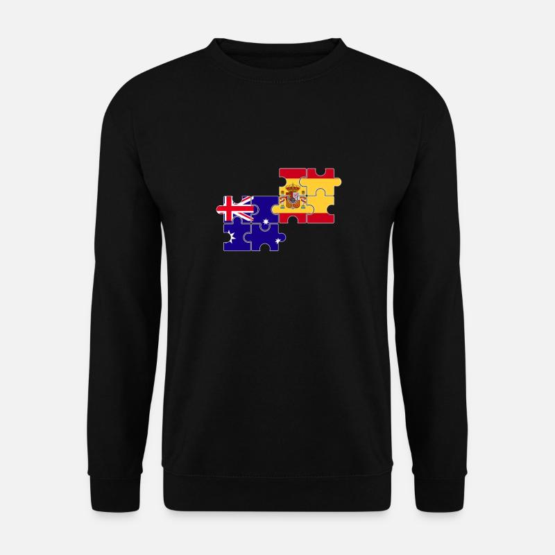 Australia Spain Flag Australian - Unisex Sweatshirt - black