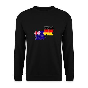 Australien Deutschland Flagge Deutsch Australier - Unisex Pullover - Schwarz - Vorne - Alina (178cm) & Michal (187cm)