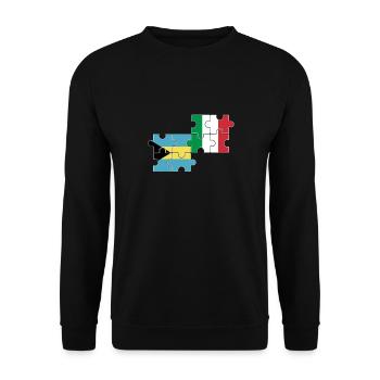 Bahamas Italy Flag Italian Bahamaer - Unisex Sweatshirt - black - Front - Alina (178cm) & Michal (187cm)