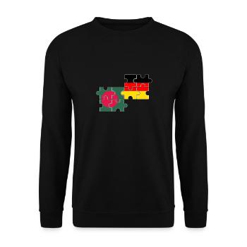 Bangladesh Germany Flag Bangladeshis - Unisex Sweatshirt - black - Front - Alina (178cm) & Michal (187cm)