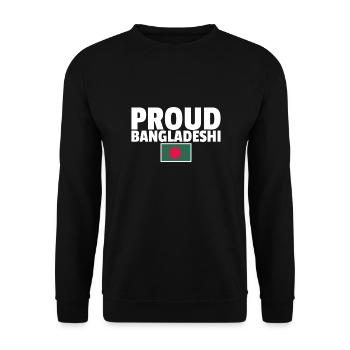 Proud Bangladeshi Flag Bangladesh - Unisex Sweatshirt - black - Front - Alina (178cm) & Michal (187cm)